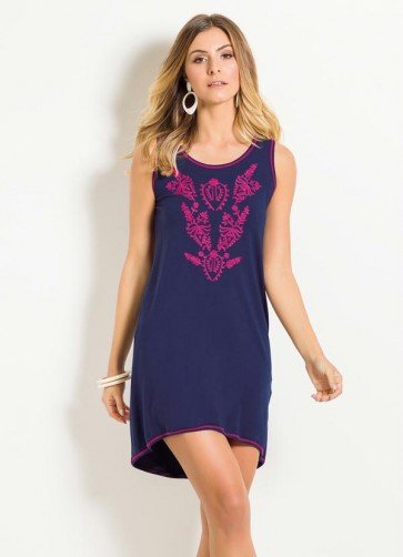 Vestido Mullet com Bordado